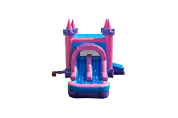 Lucky Princess Bounce House With Slide- Wet Only